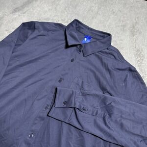 Kit Ace Shirt‎ Mens Small Blue Button Up Long Sleeve Performance Stretch